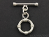 Sterling Silver Toggle Clasp w/ Coil Pattern,(SS/1068)